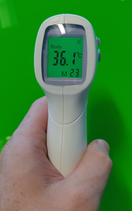 Coronavirus Temperature Screening reading