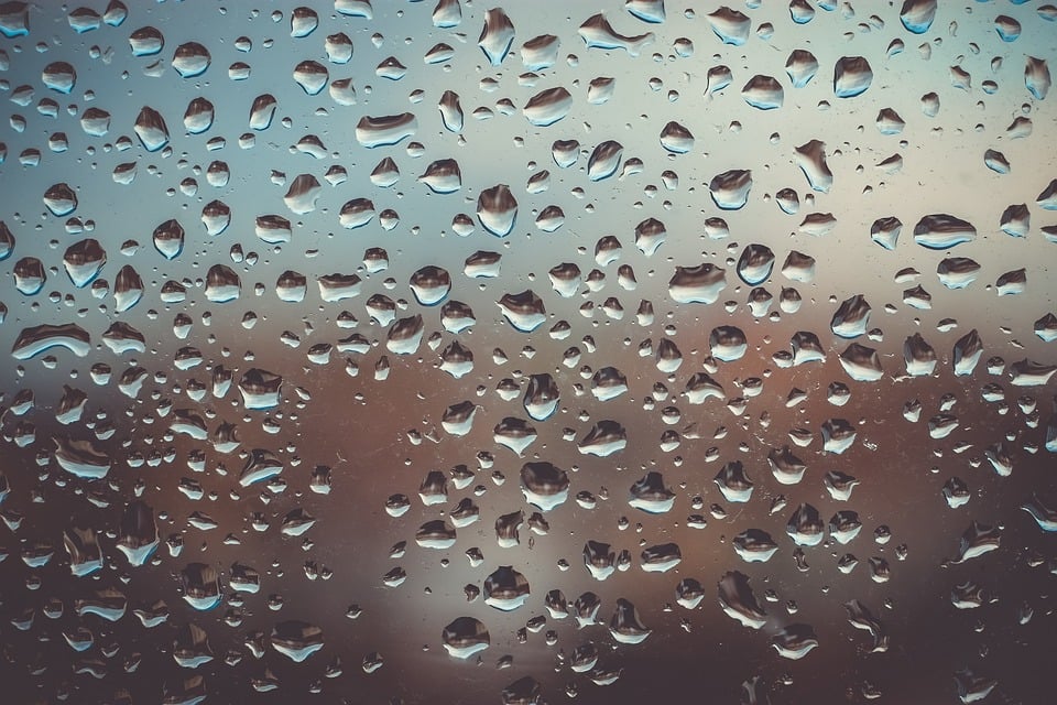 droplets on window